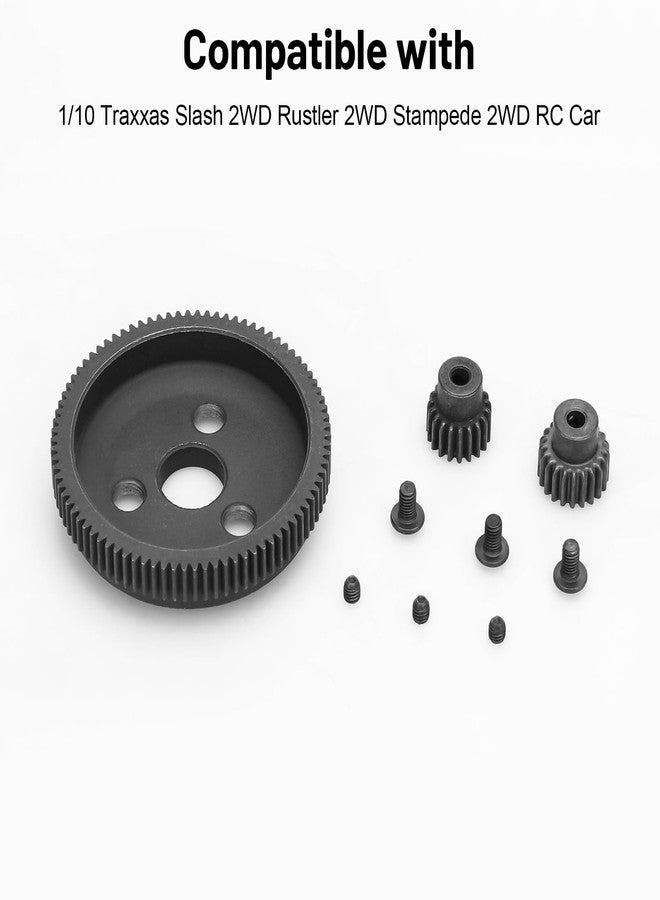 daitoku 48P 86T Spur Gear Set with 19T 21T Pinions Gear RC Upgrades Parts for 1/10 Traxxas Slash 2WD Rustler 2WD Stampede 2WD - Image 3